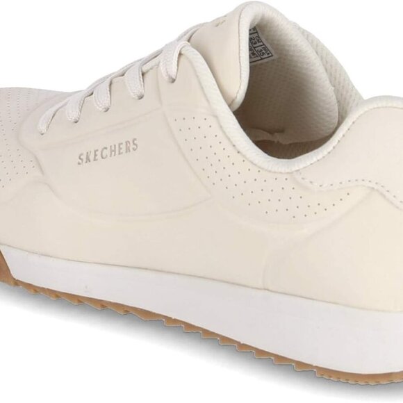 Women's Lace-Up Sneakers Off-White 7.5 Memory Foam Cushioned Retro Style - Picture 7 of 8